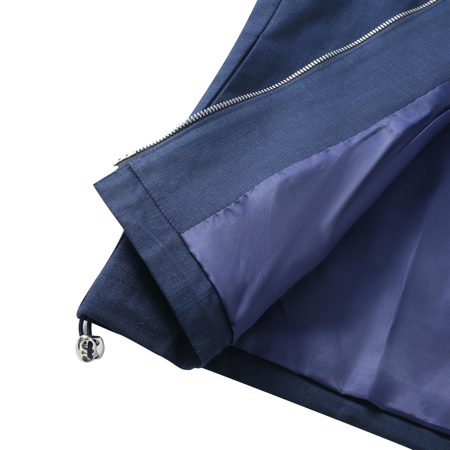 Allthemen Giacca in Lino Uomo Casual leggera Giacche Cerniera Sportivi Transitorio Revers Blazer Primavera