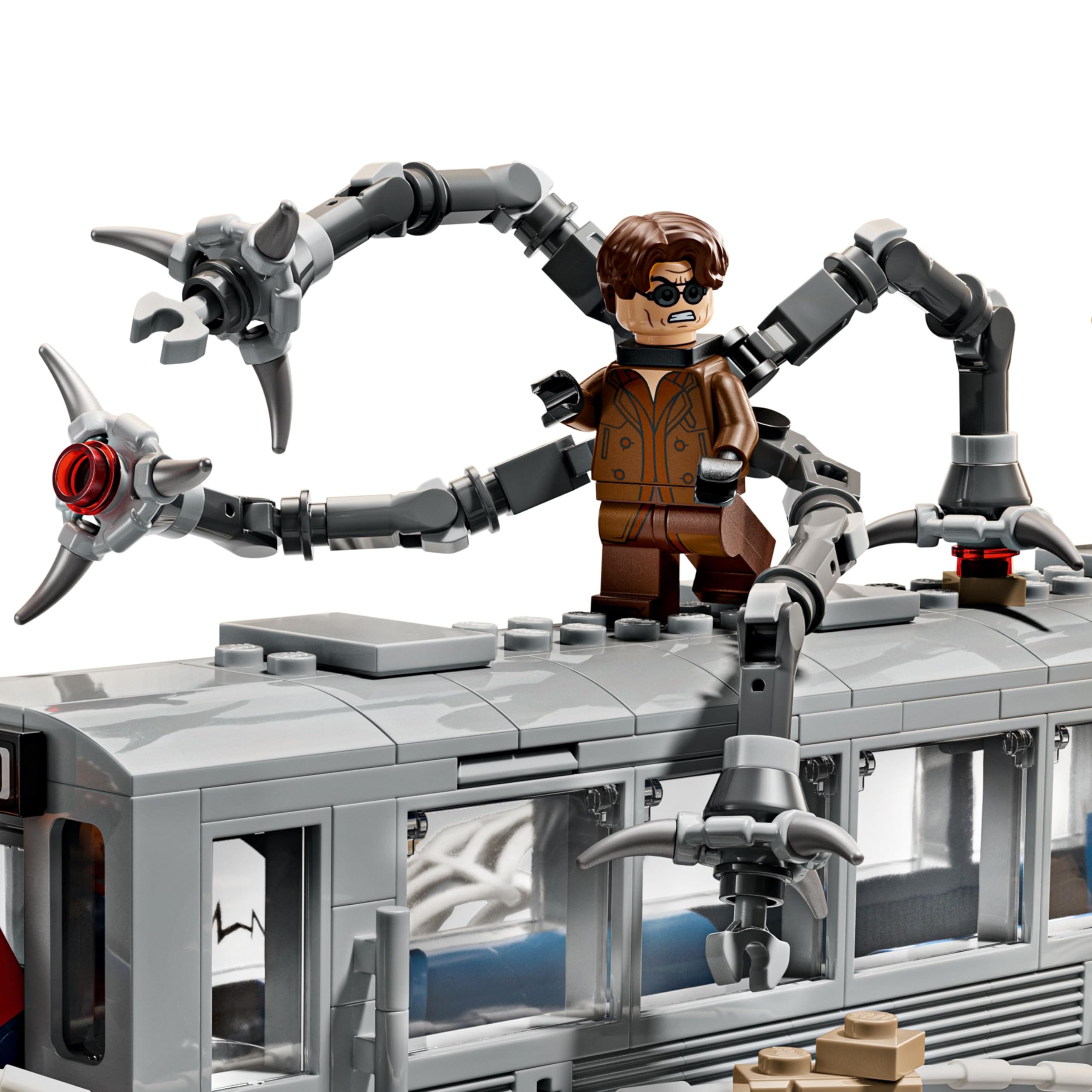 LEGO Marvel Spider-Man vs. Doc Ock Subway Train Scene - Action Figures Kids Toy - Spider-Man Building Toy for Boys & Girls, Ages 9+ - Marvel Collectible with 4 Minifigures - Birthday Gift Idea- 76321