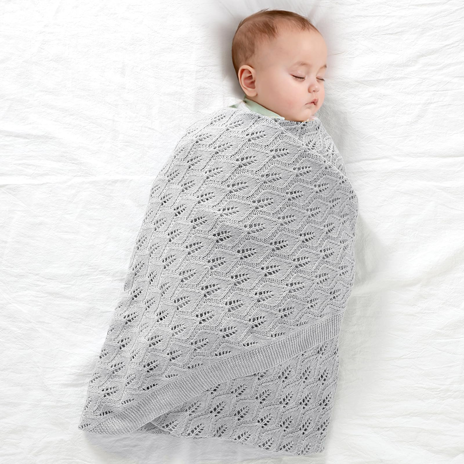 Mimixiong Couverture Pour Bébé, 100 X 80 Cm (Bleu