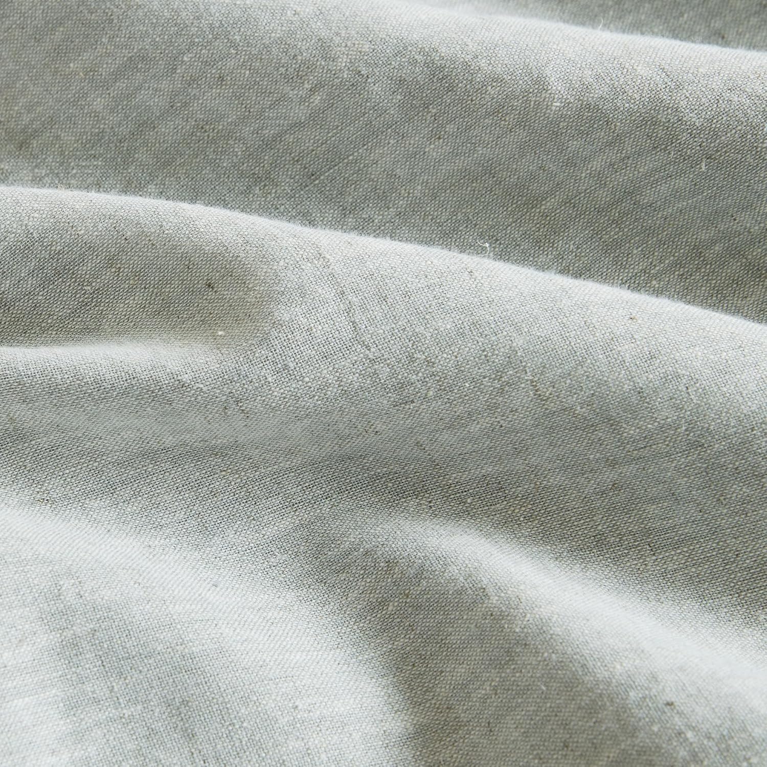 Hyde Lane Linen Duvet Cover Set Queen Size, 3Pcs Textured French Flax Cotton Blend Bedding Set, Natural and Organic, Soft and Breathable, with 2 Pillow Shams, 90"x90", Sage