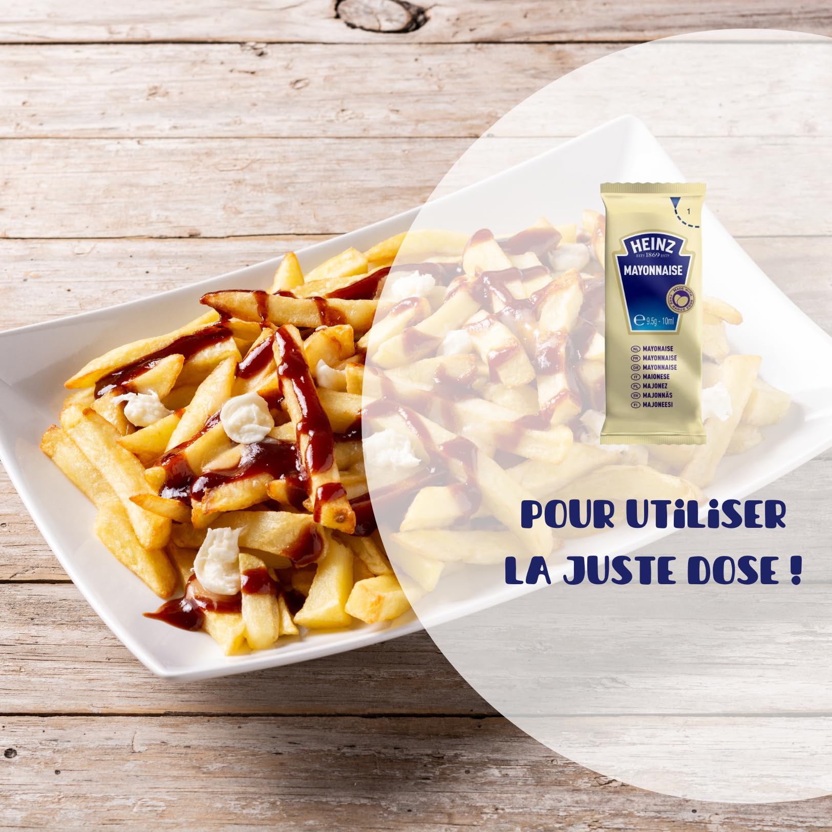 HEINZ Mayonnaise Sticks Individuels 10ml | 30 Doses de Sauce Crémeuse Œufs Plein Air pour Burgers Frites Salades