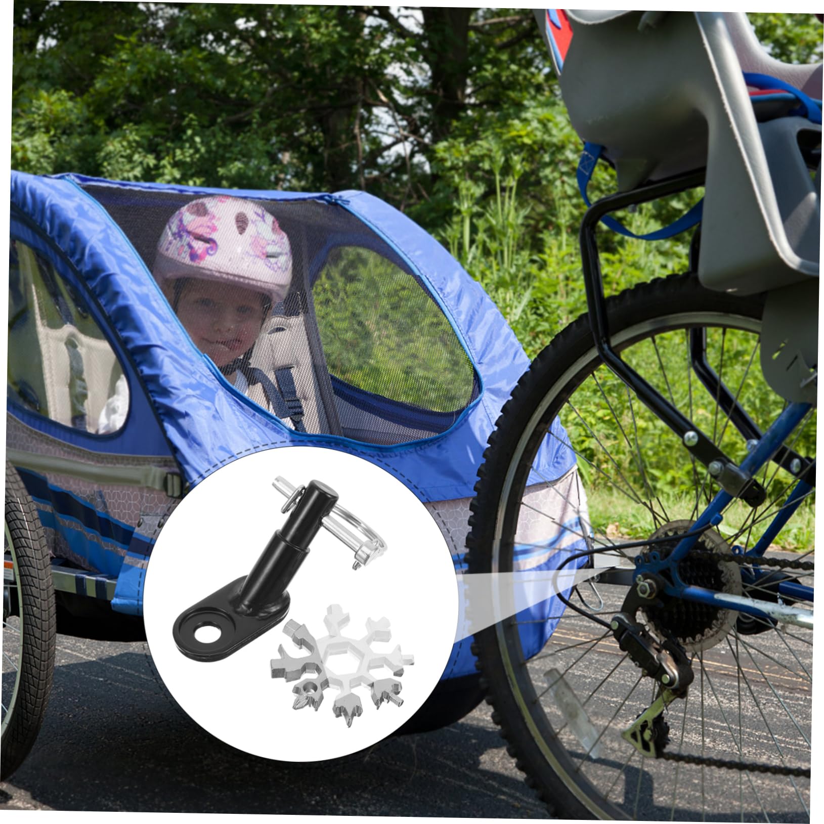 Toyvian Zubehör Für Fahrradanhänger Anhang Radfahren Befestigung Für Fahrradanhänger Fahrradanhängerkupplungen Traktion Fahrradadapter Kupplung Fahrradanhänger Zubehör Schwarz Eisen