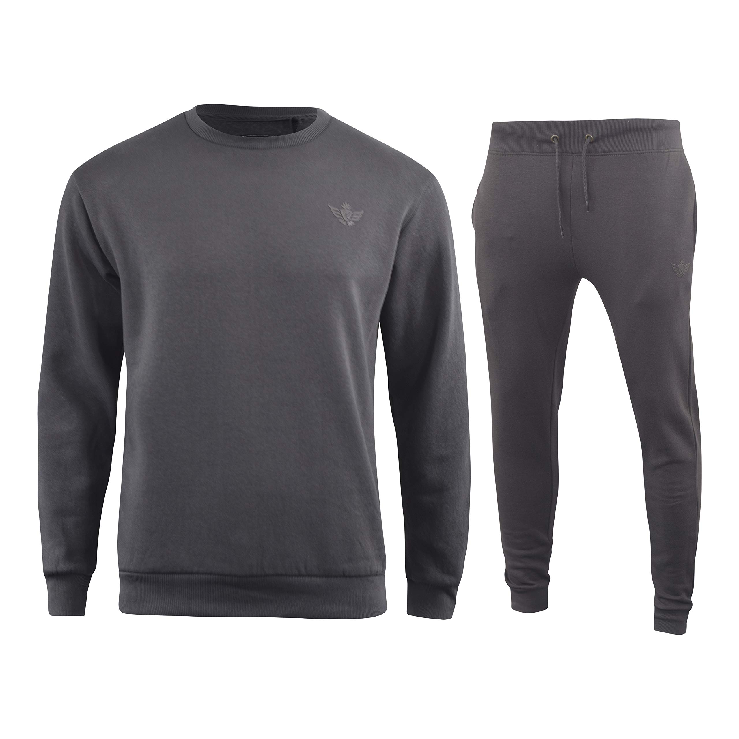 kandorMens Full Tracksuits Jogging Bottoms Gym Crew Sweatshirt Jumper and Activewear Pants