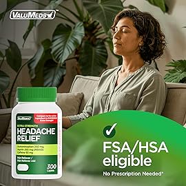 Compare to Excedrin | Extra-Strength Headache & Migraine Relief | Acetaminophen, Aspirin (NSAID) 250mg, Caffeine 65mg | Generic Pain Reliever for Migraine, Arthritis, Muscle & Joint Pain | 300 Caplets