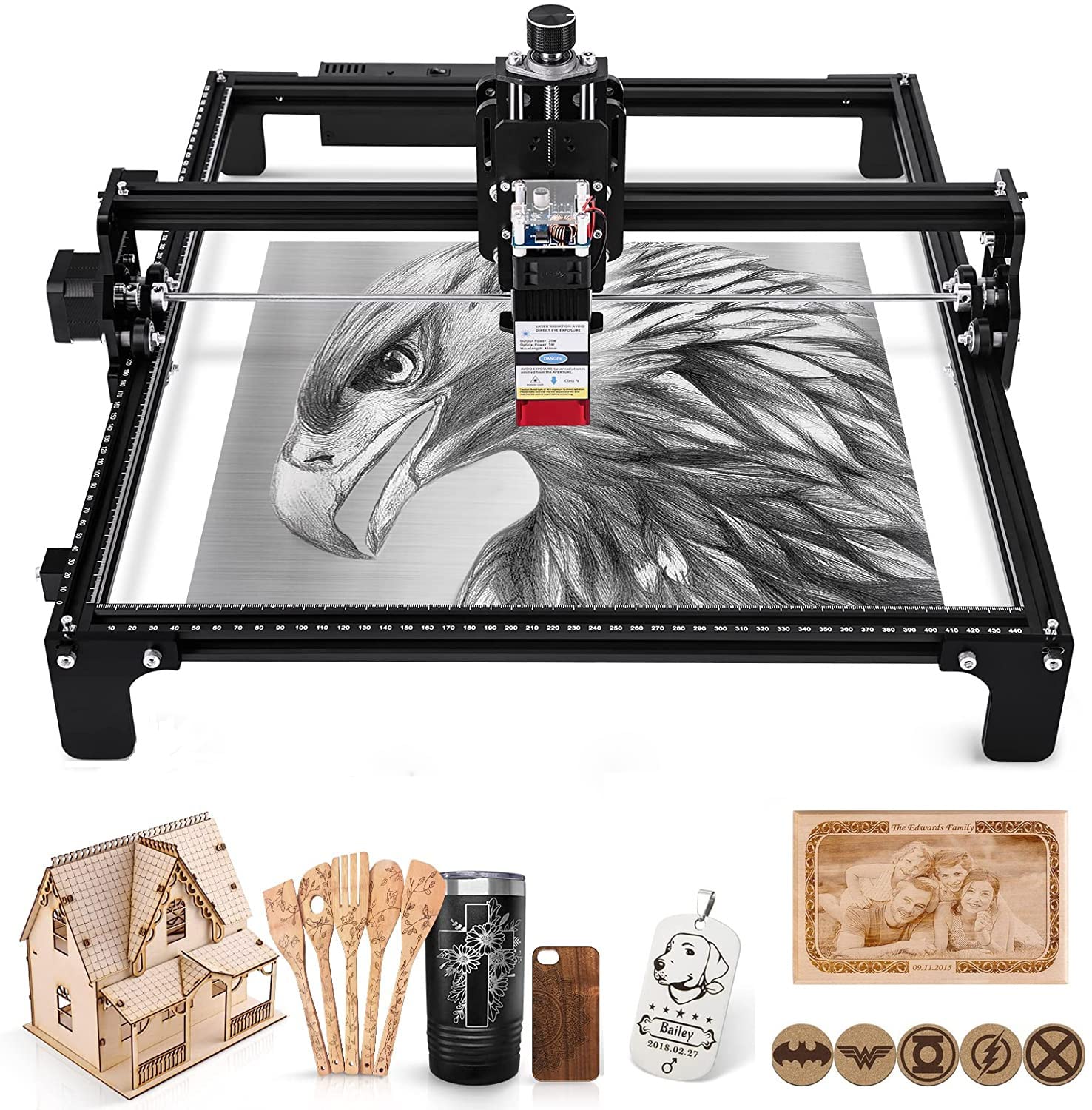 Titoe CNC Machine 20W Wood Engraving 