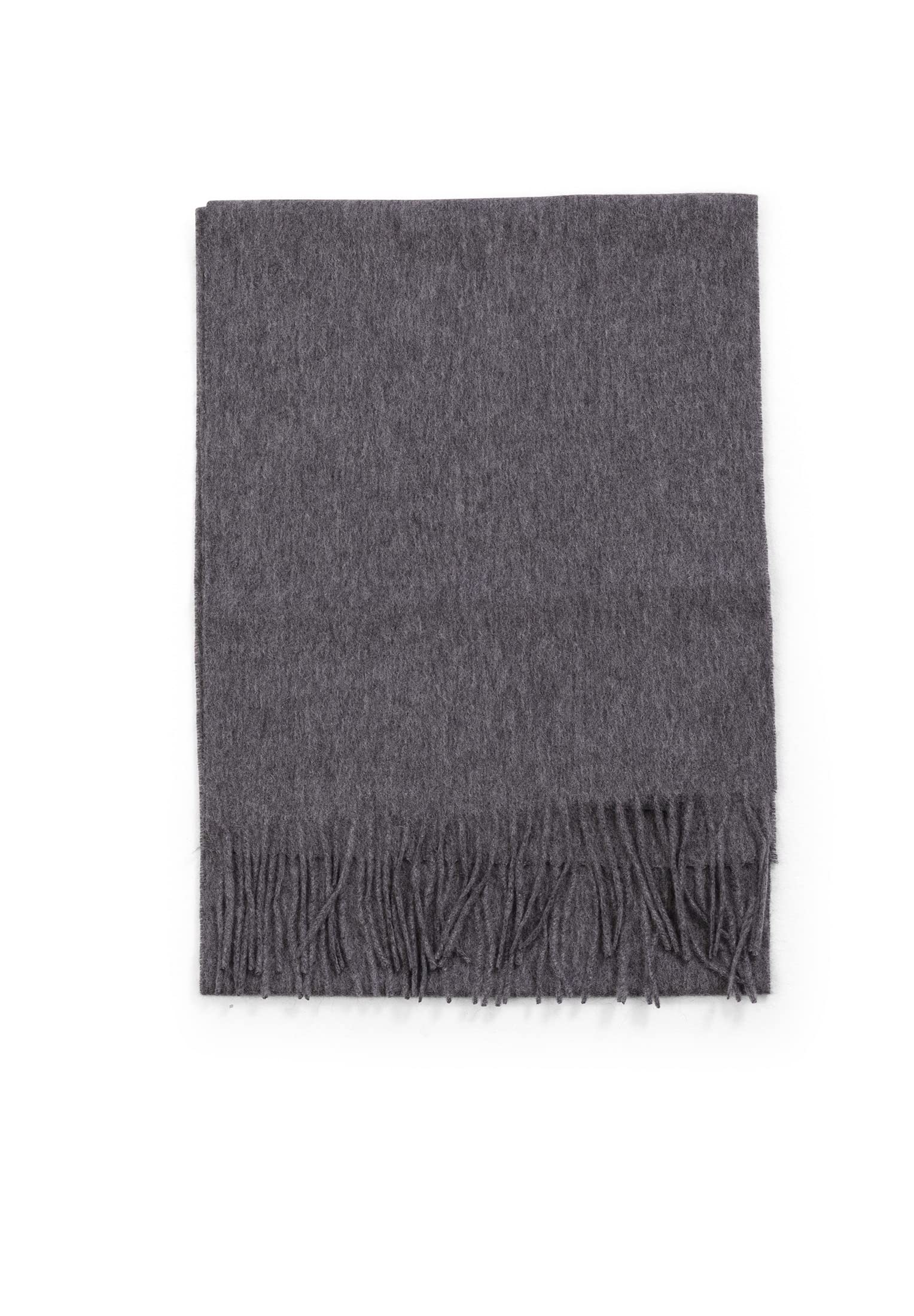 100% Kaschmir Paschmina Schal Uni mit Fransen für Damen und Herren (30cm x 164cm + 8cm x 2 Fransen)