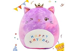 Easfan 2023 Happy Birthday Squishmallow - 12'' Rainbow Birthday Kitty