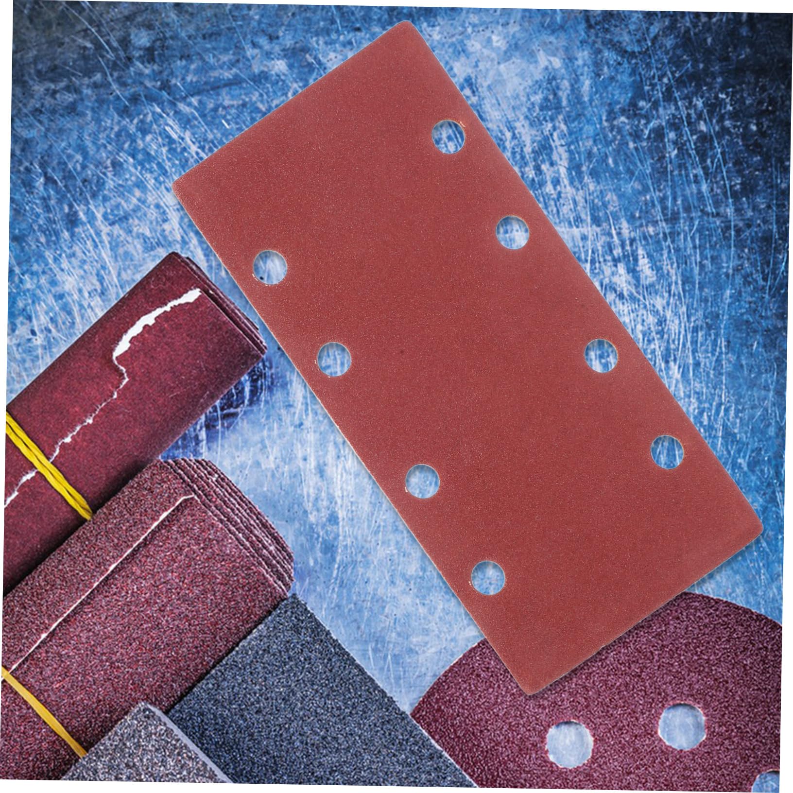 Veemoon 100 Pezzi Carta Vetrata per Levigatrice, Forme Rettangolari e Quadrate, Grana Fine, Carta per Legno e Plastica, per Fai da Te e Ristrutturazione Casa