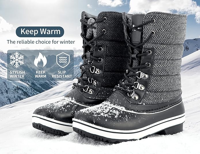 MaxMuxun Womens Waterproof Insulated Mid Calf