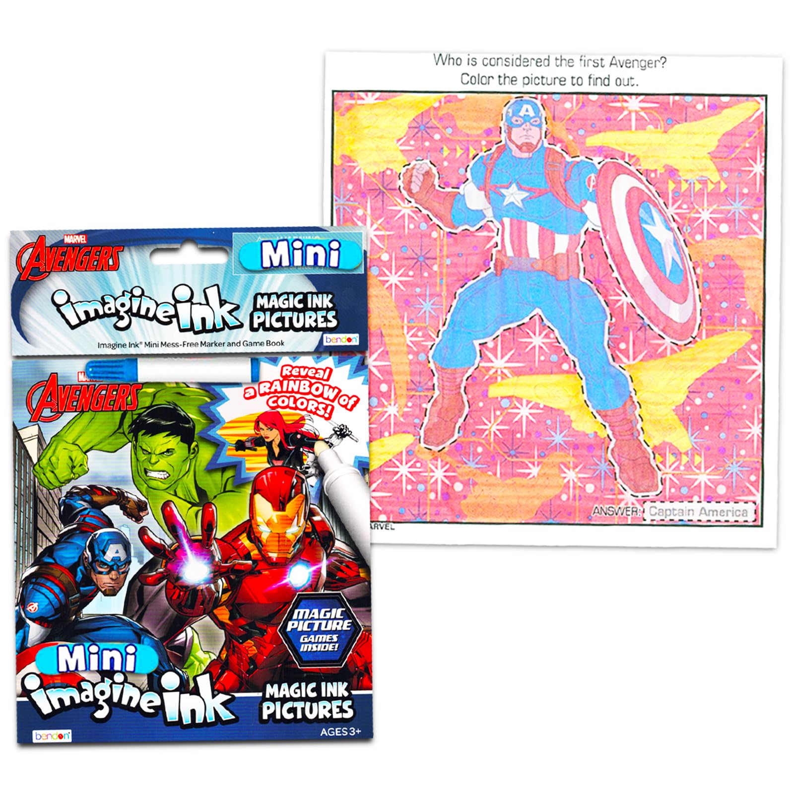 Marvel Avengers Bulk - Set di libri da colorare per bambini, con 6 libri da colorare e attività dei supereroi con adesivi, pastelli, tatuaggi, puzzle