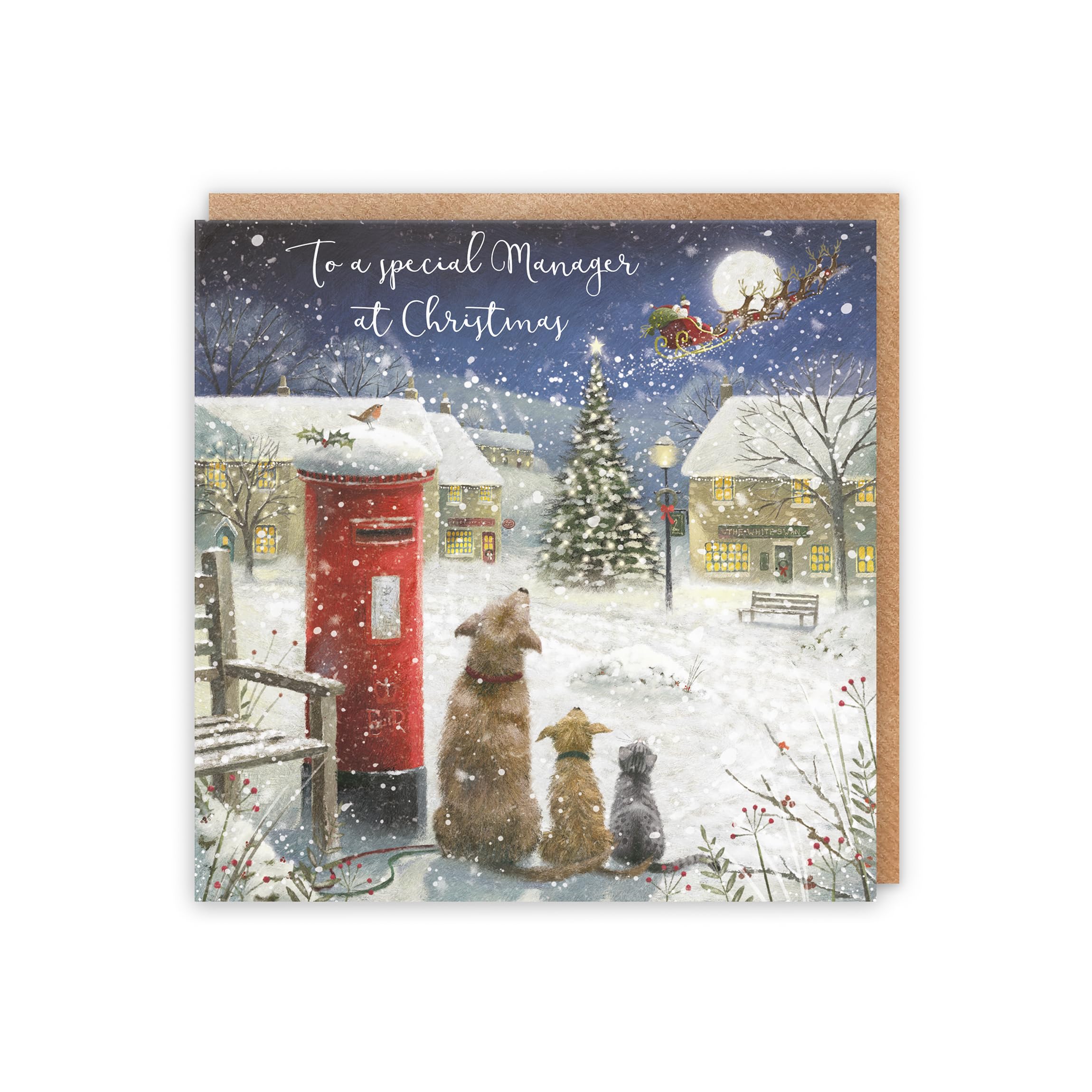 Hunts England Manager Artistic Christmas Card - To A Special Manager At Christmas - Magical Christmas - Milo's Gallery Collection - Image 3