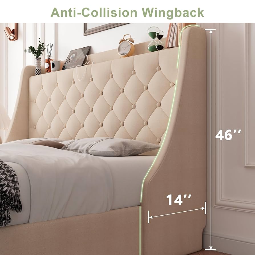 きんさんページ Amazon.com: Feonase King Size Bed Frame with 4 Storage