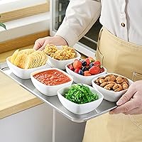 Vista 7 de MALACASA Juego de cuencos para salsas de porcelana de 5 oz, paquete de 12 ramekins pequeños, platos para salsas, ramekins pequeños apilables