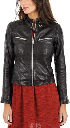 Koza Leathers Womens Lambskin Leather Biker Jacket KN396