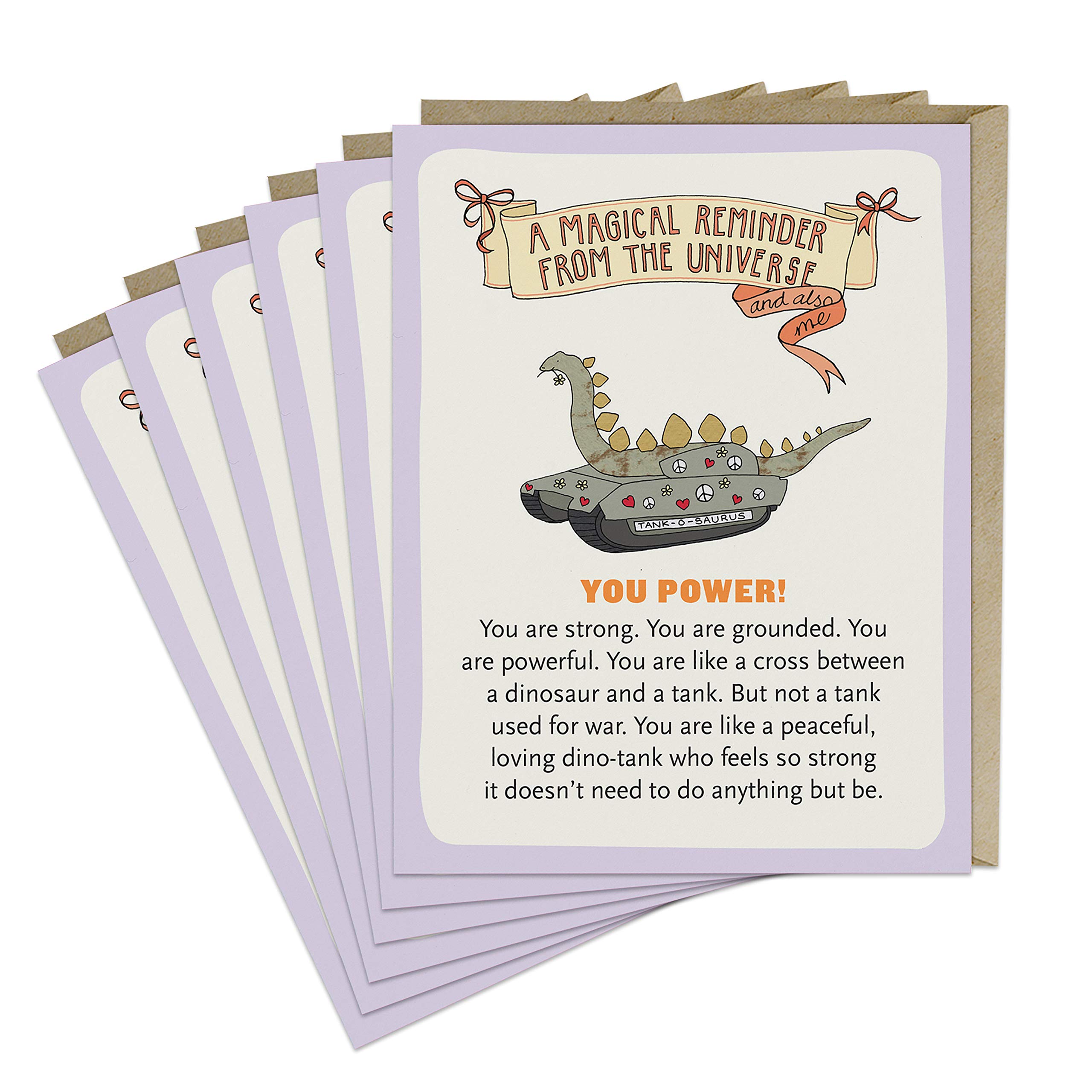 6-Pack Knock Knock for Emily McDowell & Friends You Power Affirmators! Encouragement Cards/Greeting Cards and Envelopes