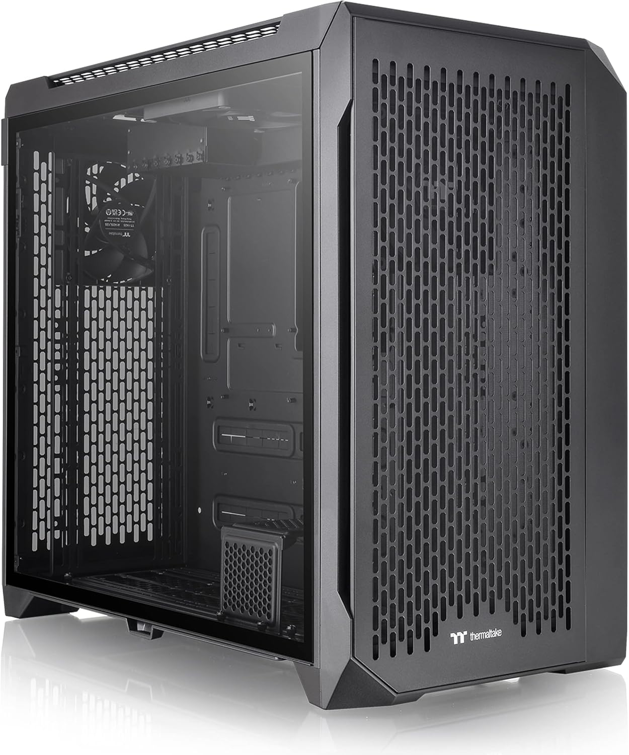 Thermaltake CTE C750 Air E-ATX Full Tower with Centralized Thermal Efficiency Design; 3x140mm CT140 Fans Pre-Installed; Tempered Glass Side Panel; Mesh Front Panel; CA-1X6-00F1WN-00; Black Airflow C750 Black