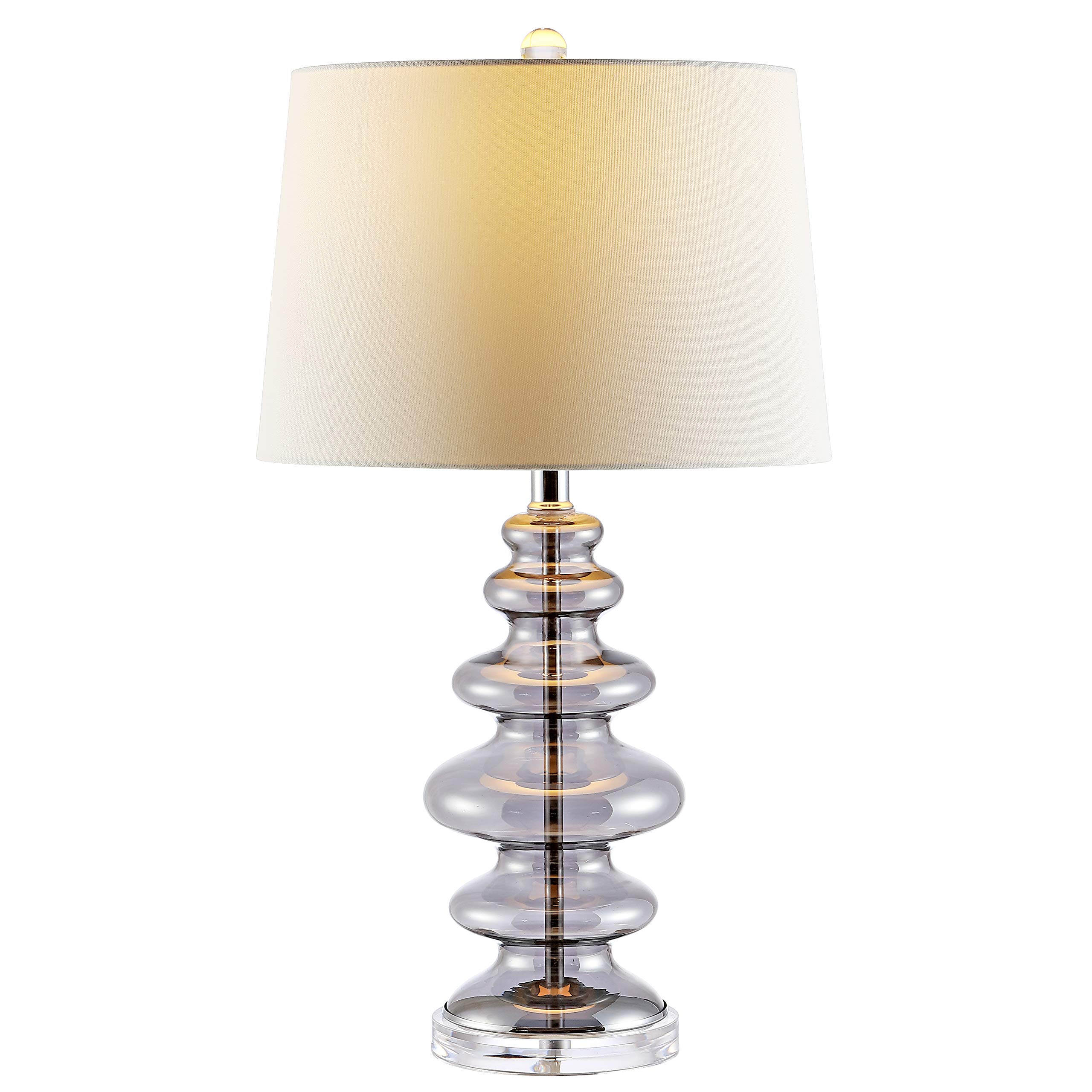 Lighting Collection Orien - Lámpara de mesa gris de 27 pulgadas para dormitorio, sala de estar, oficina en casa, escritorio, mesita de noche (bombilla LED incluida) 4