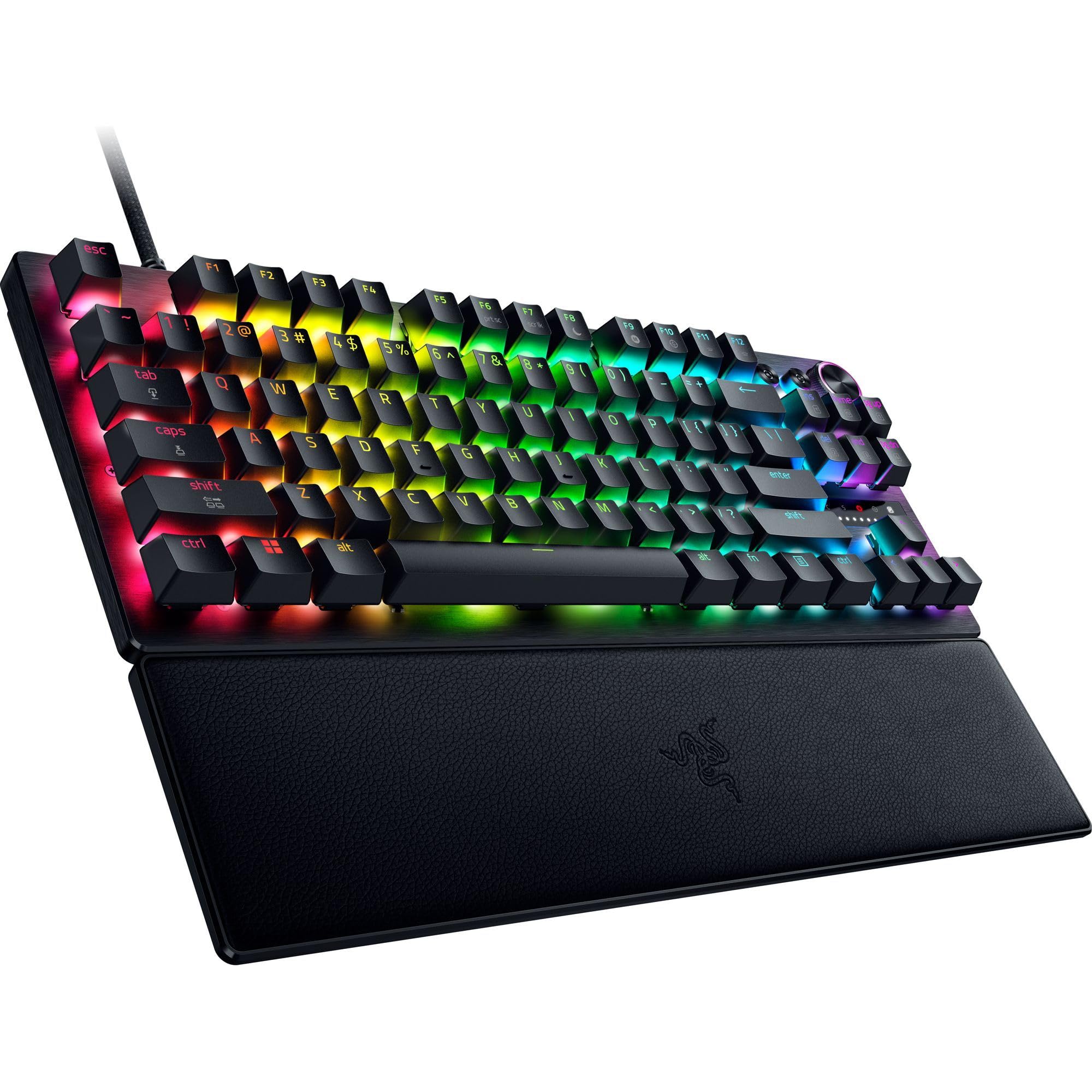 Razer Huntsman V3 Pro Tenkeyless 8KHz - TKL PC Tastiera meccanica da gioco - 8KHz HyperPolling - Switch ottici analogici - regolabile 0,1-4,0mm - Snap Tap - Rapid Trigger - QWERTY US Layout | Nero