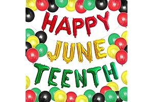 Happy Juneteenth Balloons - Juneteenth Decorations Set