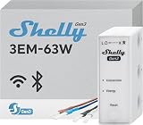Shelly 3EM-63W Gen3 - Wi-Fi Three Phase or Single Phase Installations Energy Meter, 4-Quadrant Measurement, No Load Threshold, Photovoltaic Ready, No Hub Required, Accuracy Class B - 1