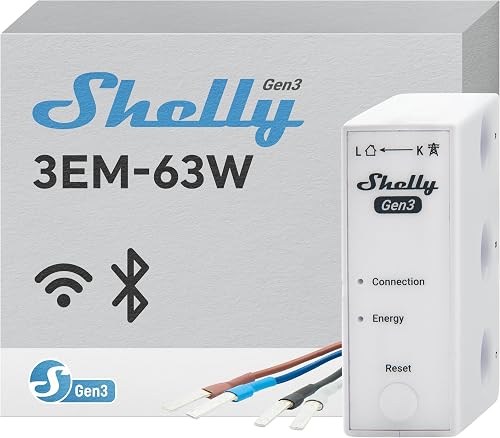 Shelly 3EM-63W Gen3 - Wi-Fi Three Phase or Single Phase I…