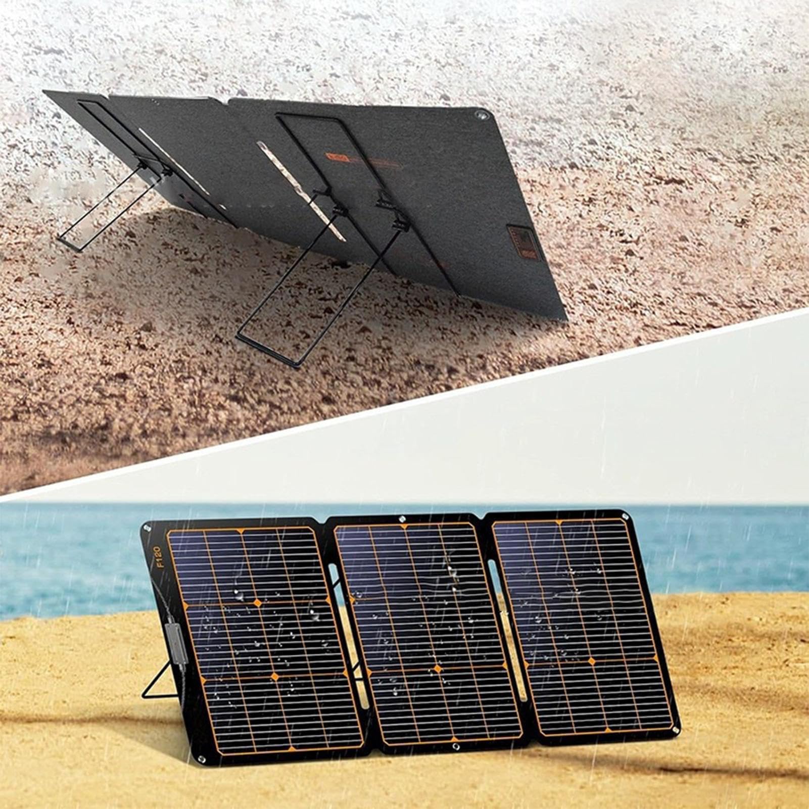 Soportes de inclinación para paneles solares, soporte de montaje en el suelo para panel solar, estructura plegable ligera | Soporte de soporte resistente al aire libre para camping, senderismo