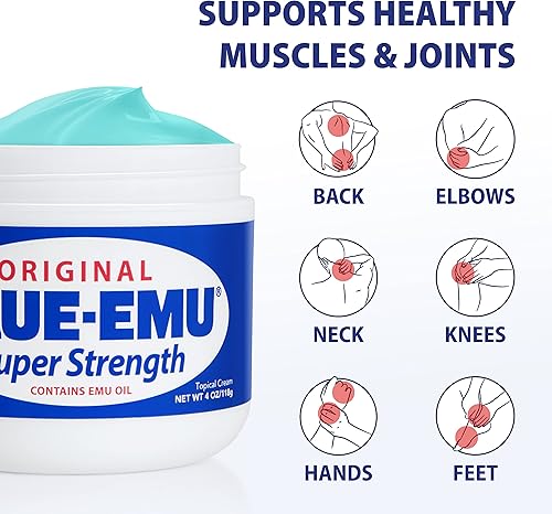 Miniatura 5 de Blue Emu Crema Super Strength original y aceite de emú puro 1 paquete de 1 oz