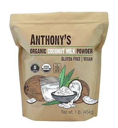 Anthony's Organic Coconut Milk Powder, 1 lb, Gluten Free, Vegan