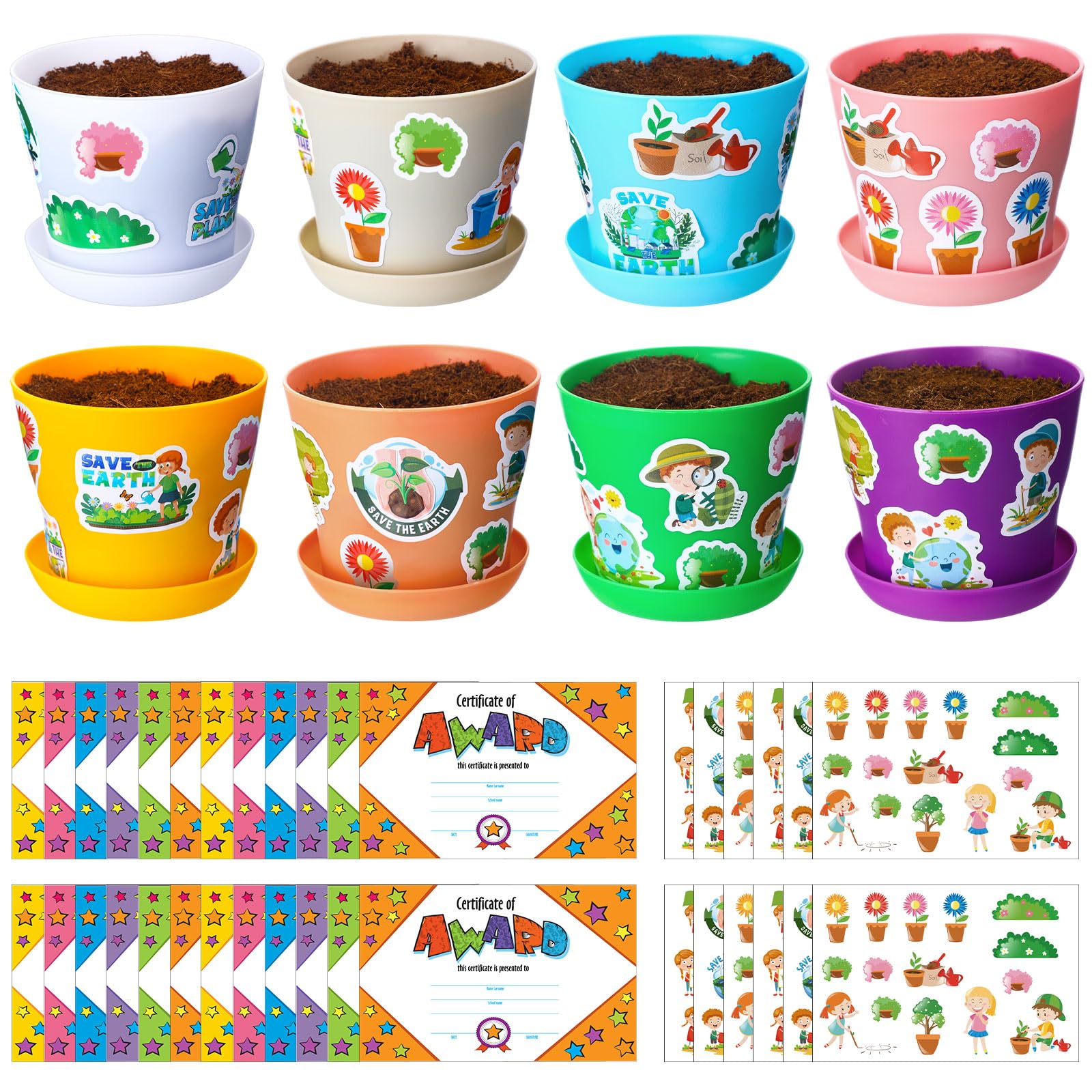 Pots de fleurs en plastique avec trous de drainage pour éviter le pourrissement