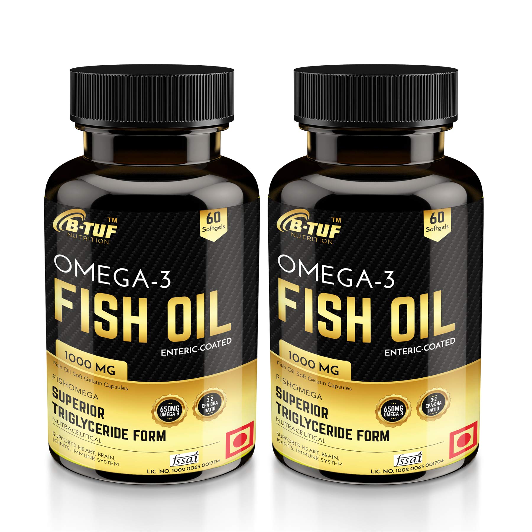 Buy BTUF Omega3 Fish Oil Double Strength 1000mg (330mg EPA+ 220mg DHA