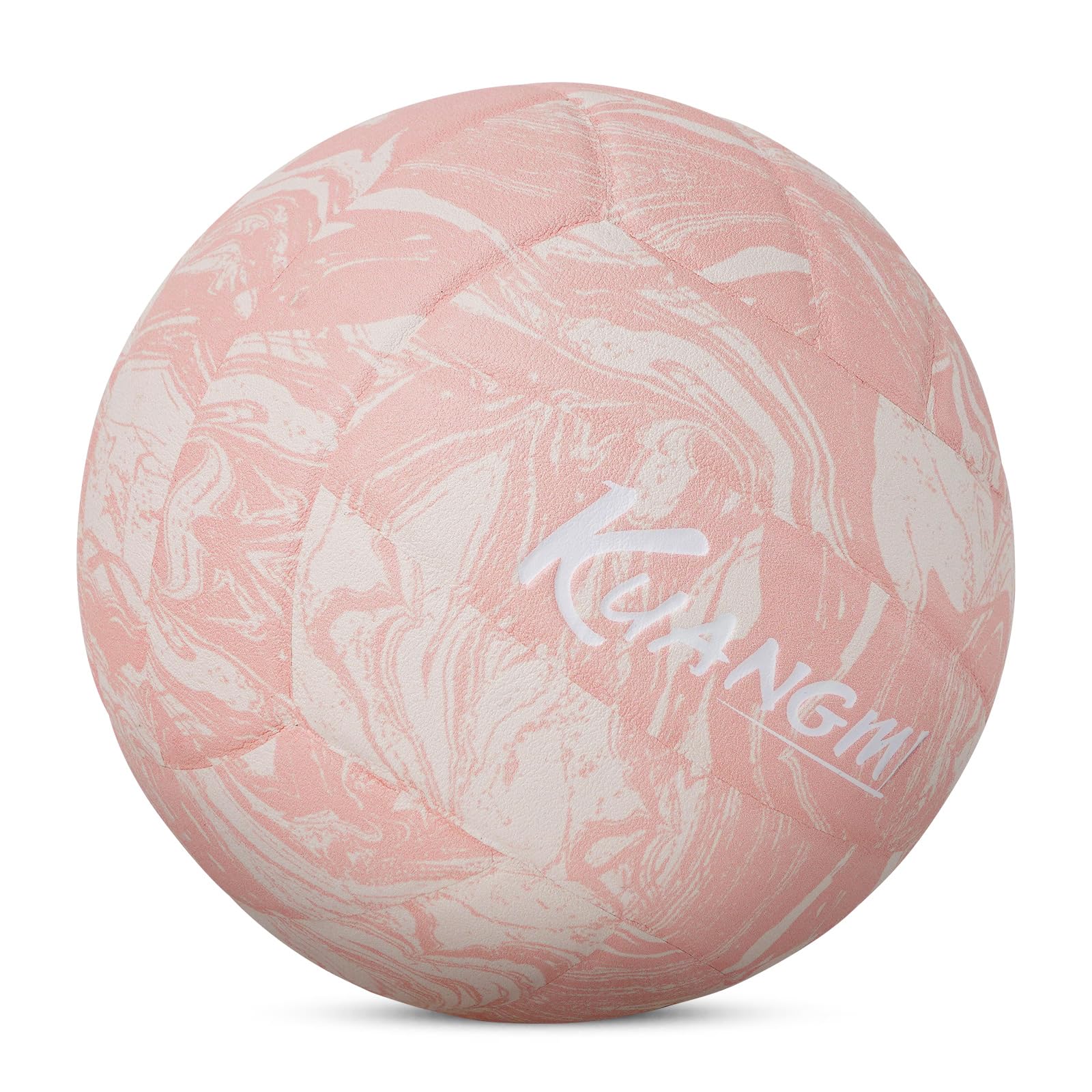 Kuangmi Ballon de volleyball souple, taille officielle, taille 5, ballon récréatif intérieur et extérieur, entraînement sportif, balle de jeu de plage pour débutants, adolescents, adultes