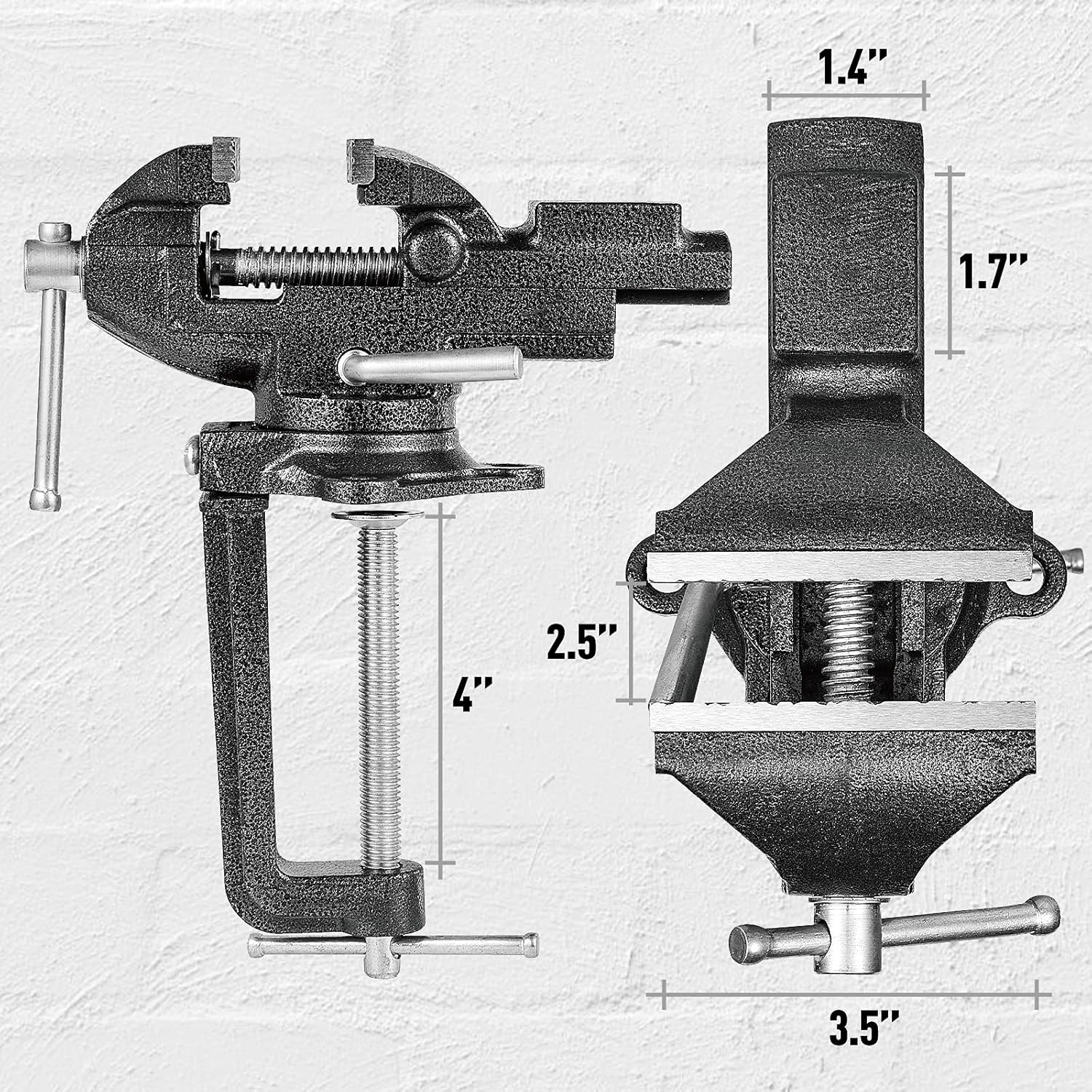 6'' Bench Vise and 3.3'' Table Vise