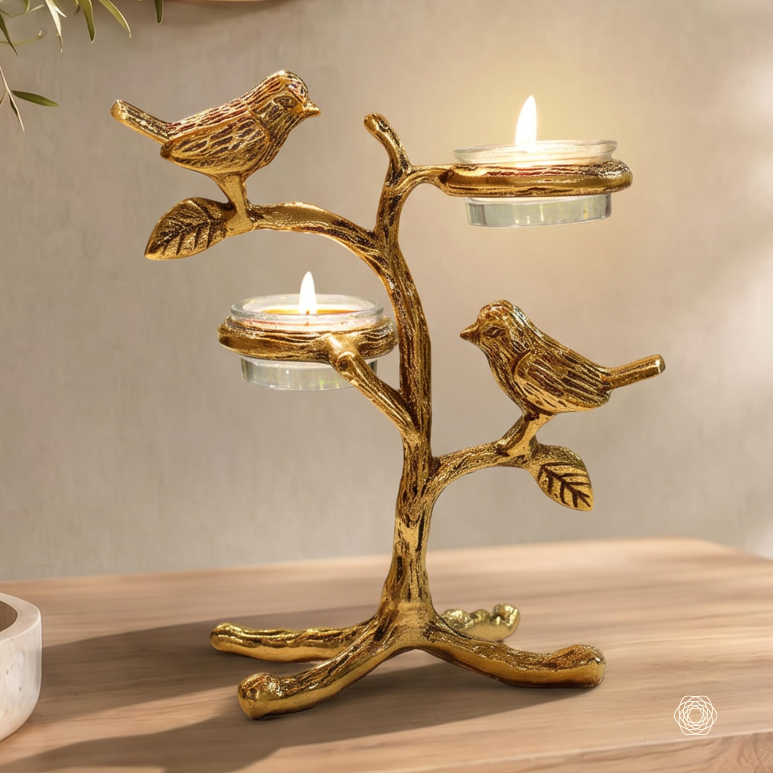 Golden Love Swans Tea Light Holders - FREE SHIPPING -12