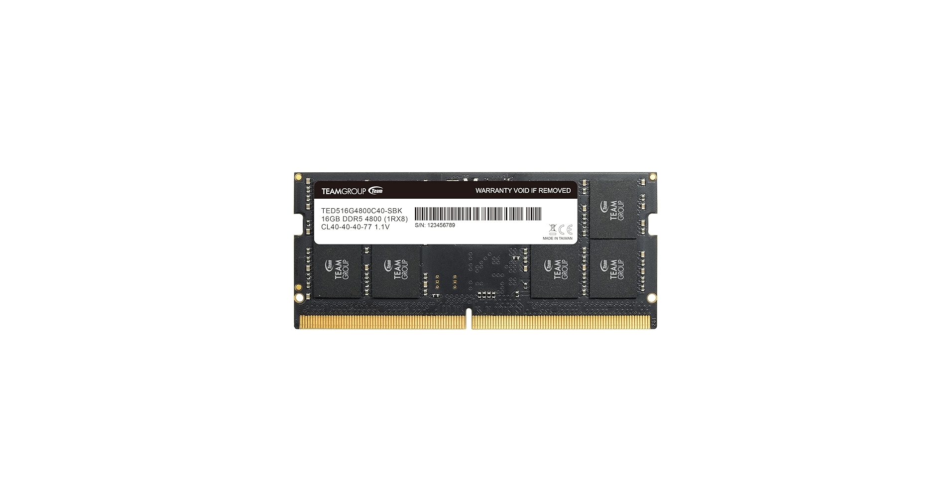 TEAMGROUP Elite SODIMM DDR5 16GB 4800MHz (PC5-38400) CL40