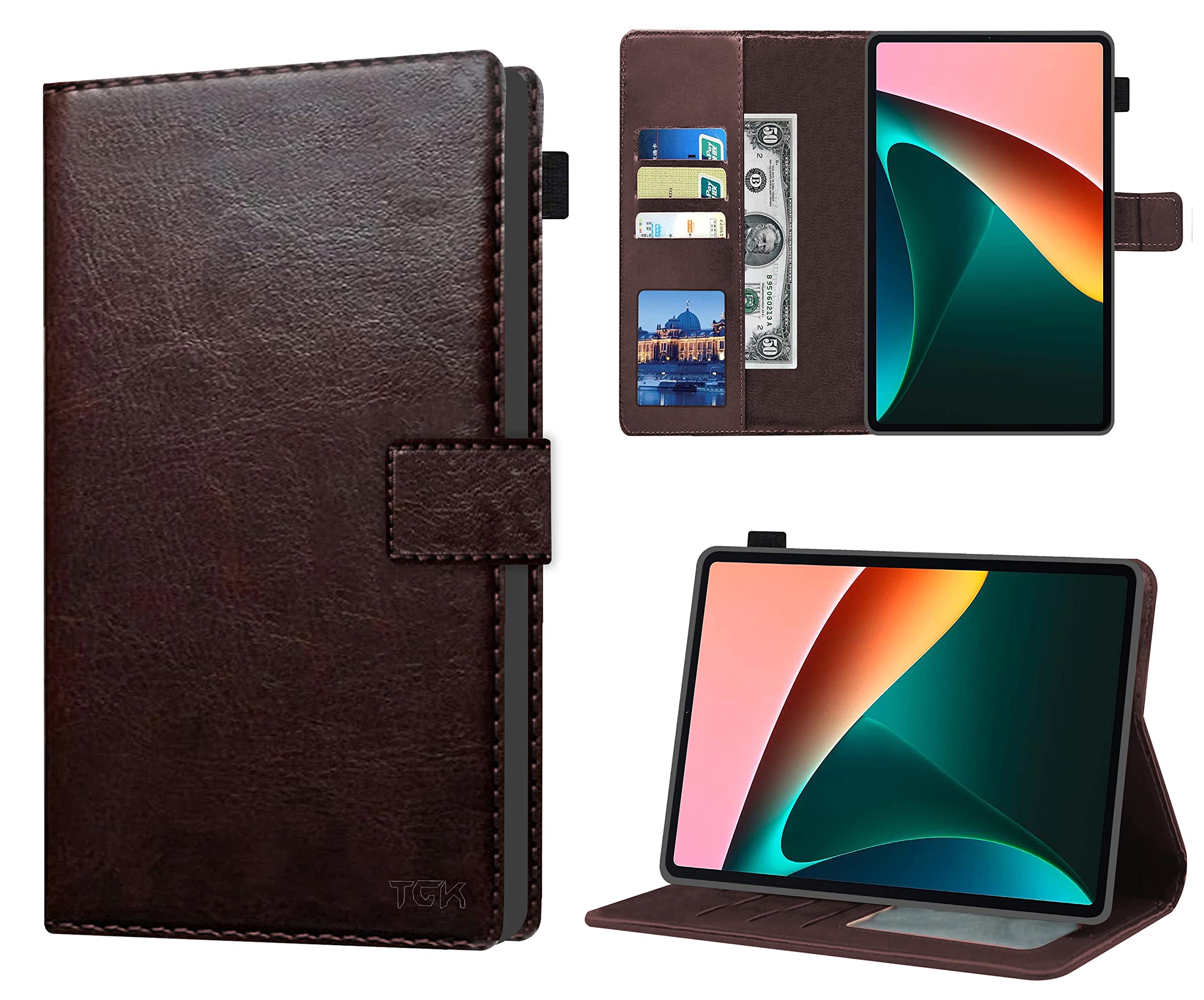 TGK Multi Protective Wallet Leather Flip Stand Case Cover for Xiaomi Pad 5 11.0 inch, Dark Brown (B09ZPJ2PTK) Amazon Price History, Amazon Price Tracker
