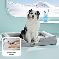 Vista 18 de Bedsure - Cama ortopédica XXL para perros, sofá cama lavable para perros gigantes, espuma de soporte con funda extraíble y lavable, forro Marrón