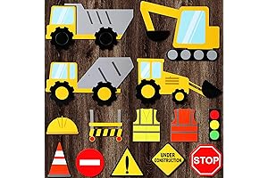 TaoBary Construction Zone Birthday Party Sign & Yard Signs (13.7'' x 11.8'')