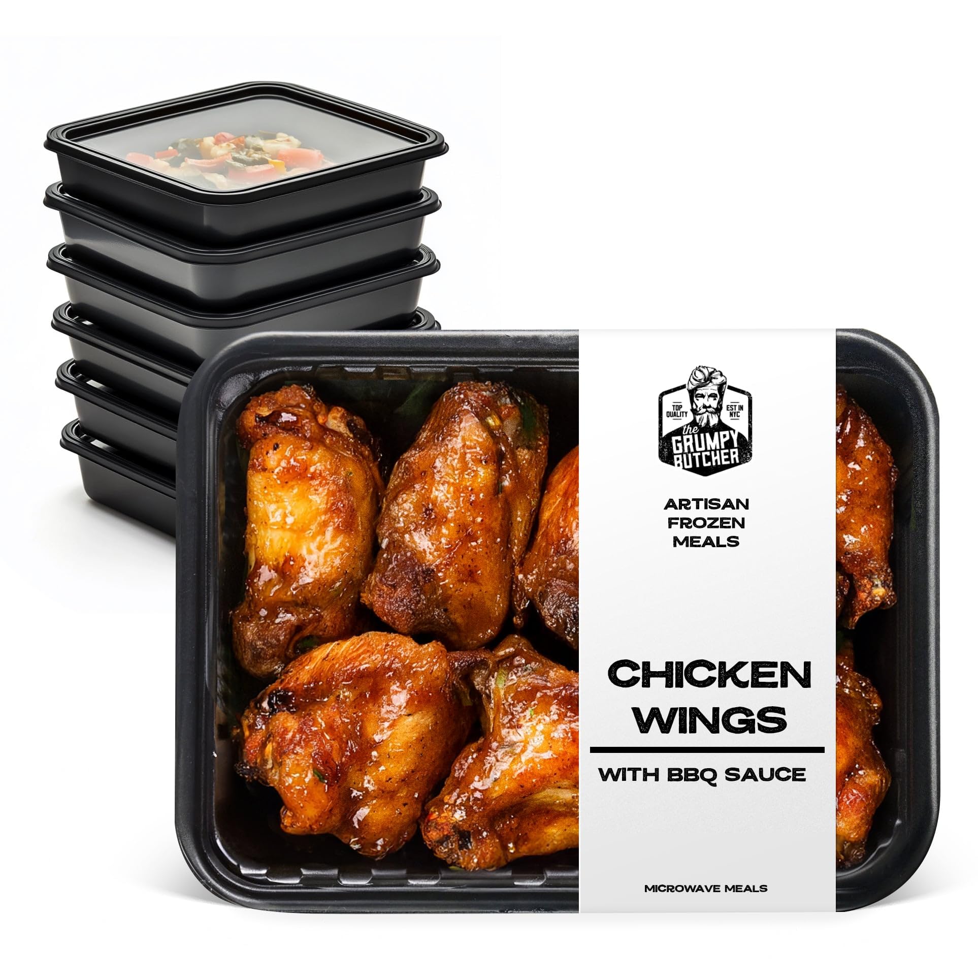 Amazon.com: Grumpy Butcher BBQ Chicken Wings, 4 Pack (10 oz Each