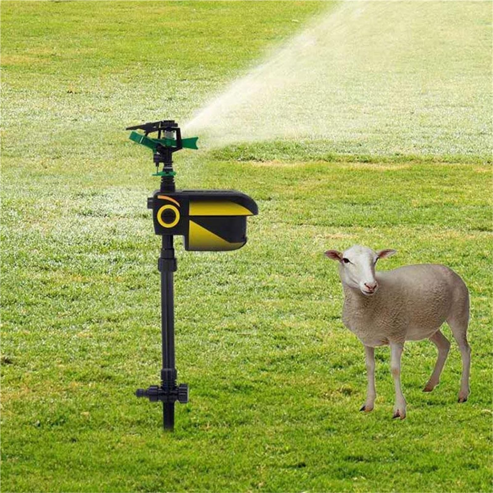 Sprinkler, Automatisch Rotierender Solarbetriebener Großflächensprinkler für den Garten
