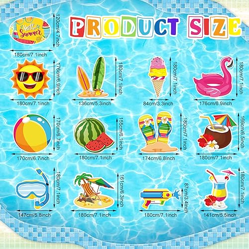Miniatura 2 de Pajean 30 remolinos colgantes de verano en la piscina, decoración colgante de techo de verano, decoración de remolinos colgantes de playa,