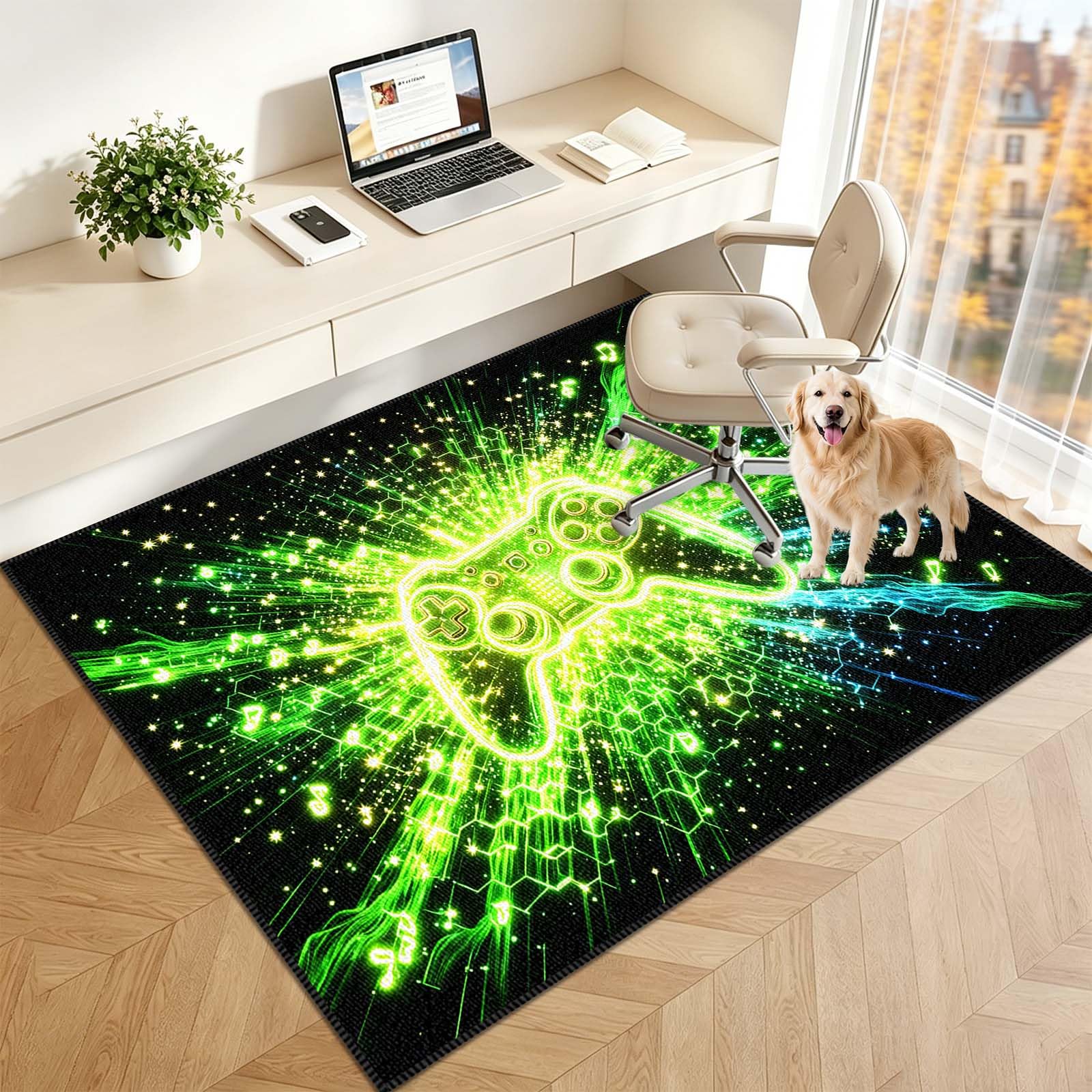 Tappeto Sedia Ufficio Gaming Studio Classico Verde 90x120cm