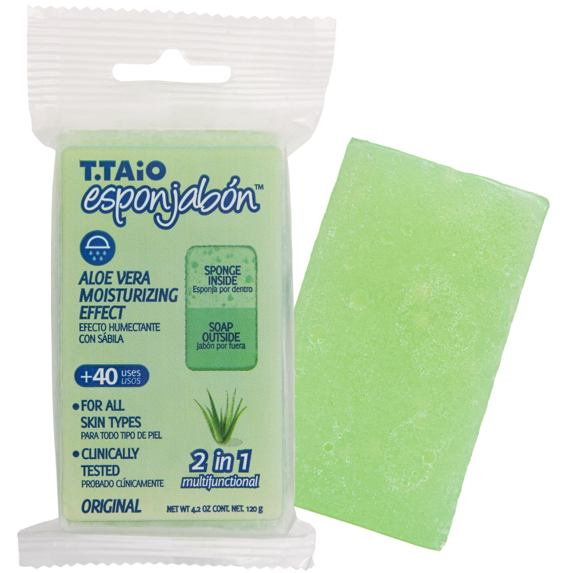 T. Taio Esponjabon - Esponjabon - Esponja de ducha suave - Limpieza de lavado de baño - Eliminación de suciedad y aceite - Masaje y espuma Accesorios de baño de pies, codos y cara (paquete de 6)