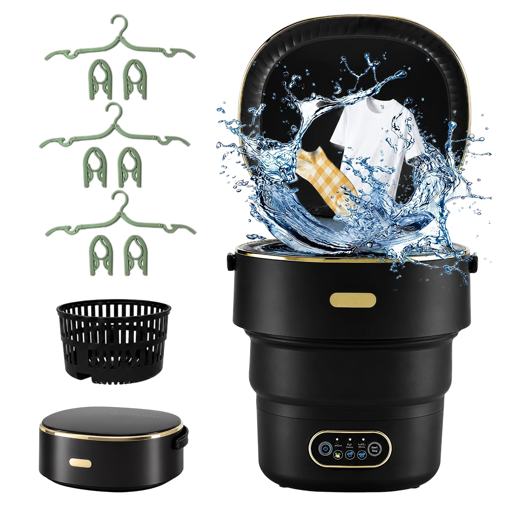 Mini lavatrice pieghevole 13L portatile con centrifuga per campeggio