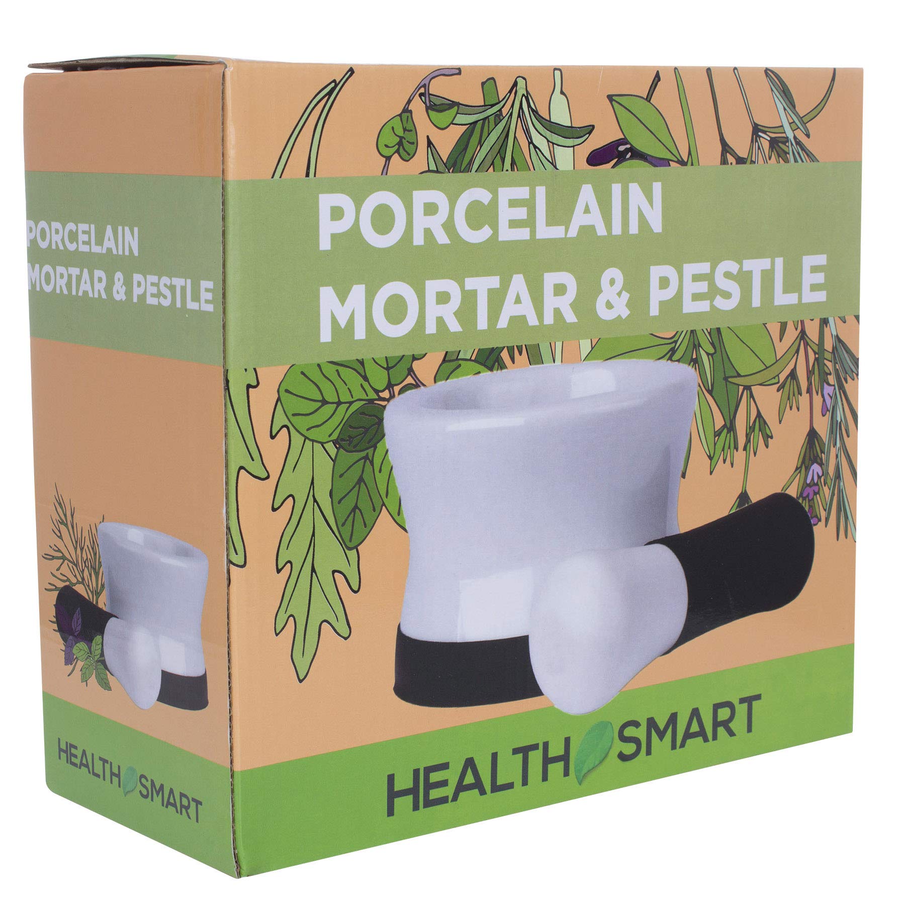 HEALTHSMART(tm) Porcelain Mortar and Pestle with Black Silicone Base - Image 5