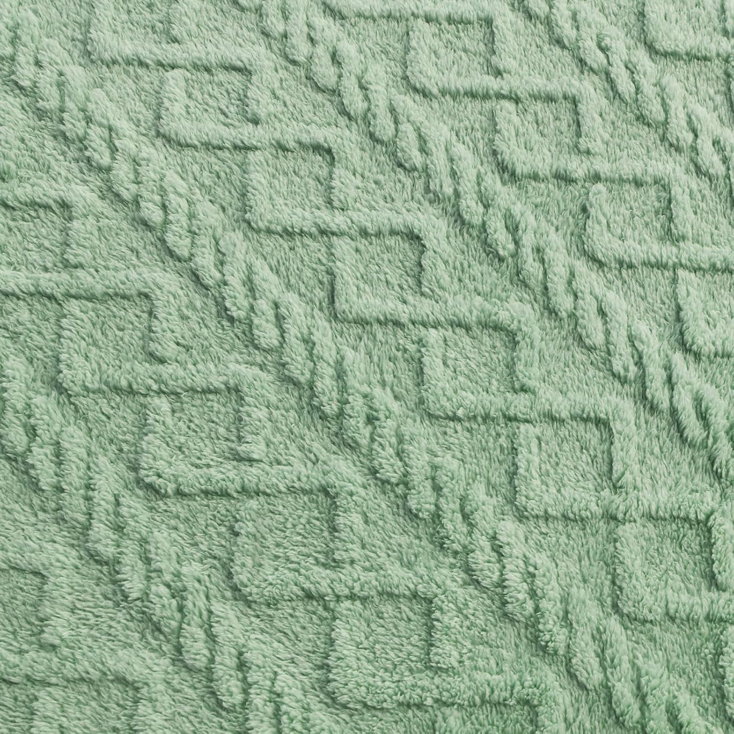 Whale Flotilla Breathable Fleece Throw Blanket for Couch Sofa(50x70 Inch), Super Soft Fuzzy Blankets for All Season, Lightweight and Fluffy, Light Green(Vintage) - Image 6