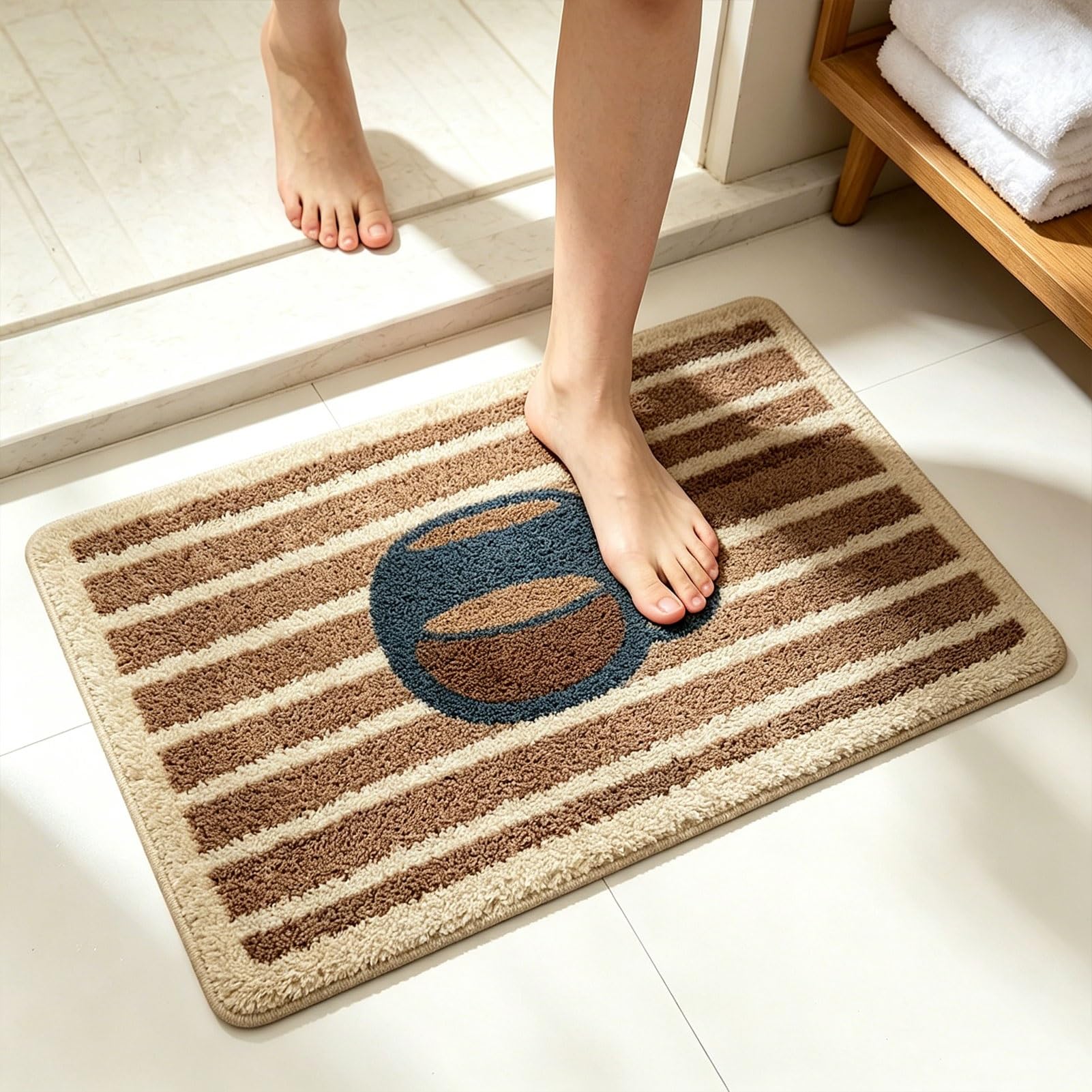 Zerbino per Ingresso, Tappetino da Doccia/Bagno a Pelo Corto, Asciugatura Rapida, Tappeto per Lavanderia, tappeti Ultra Morbidi per Camera da Letto, corridoio, Passaggio, Cucina, Ingresso (