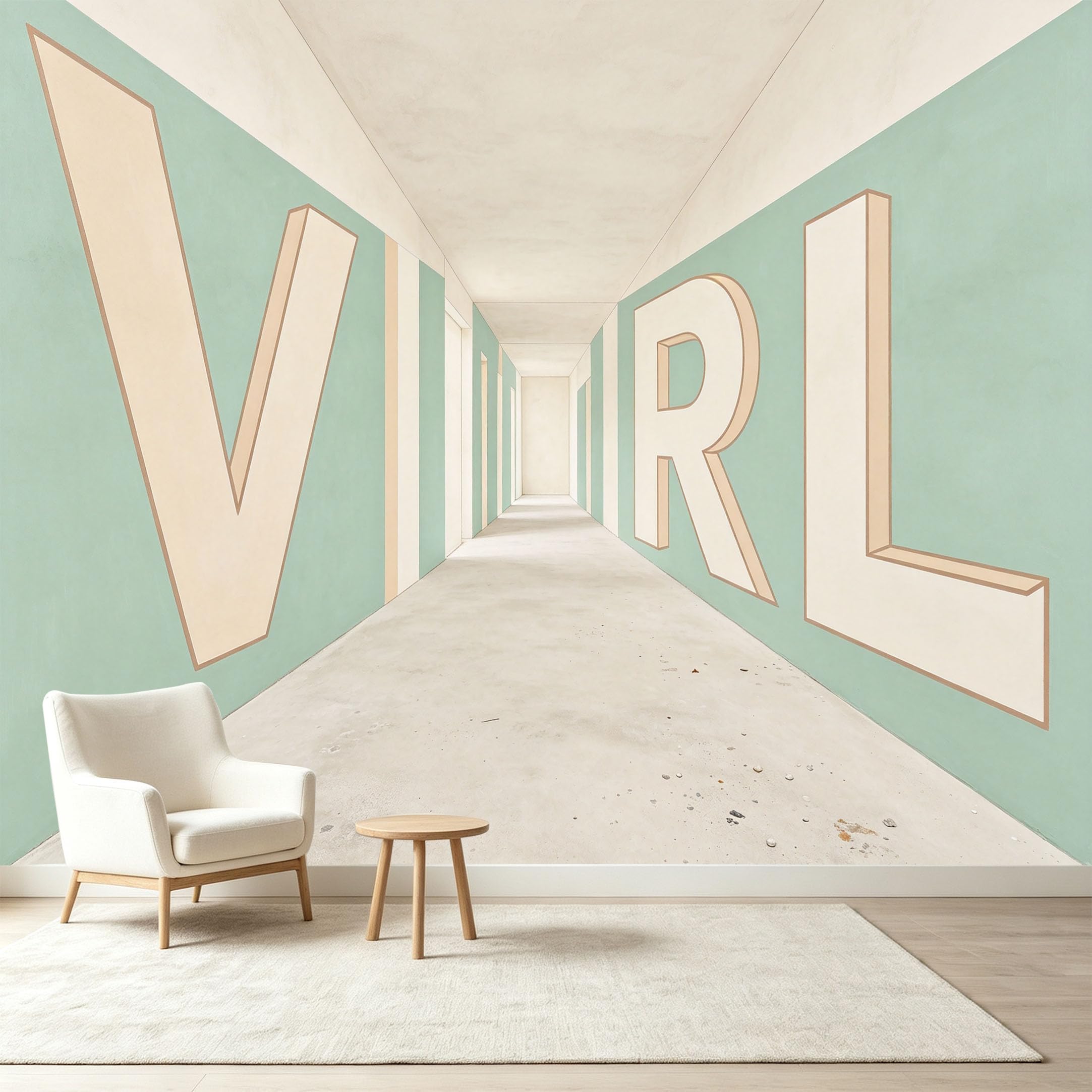 Custom Size Wall Murals Abstract Modern Geometric Perspective Corridor 3D Trompe L'Oeil Self-Adhesive Wall Fabric Removable Wallpaper Wall Decor for Living Room Bedroom Bathroom