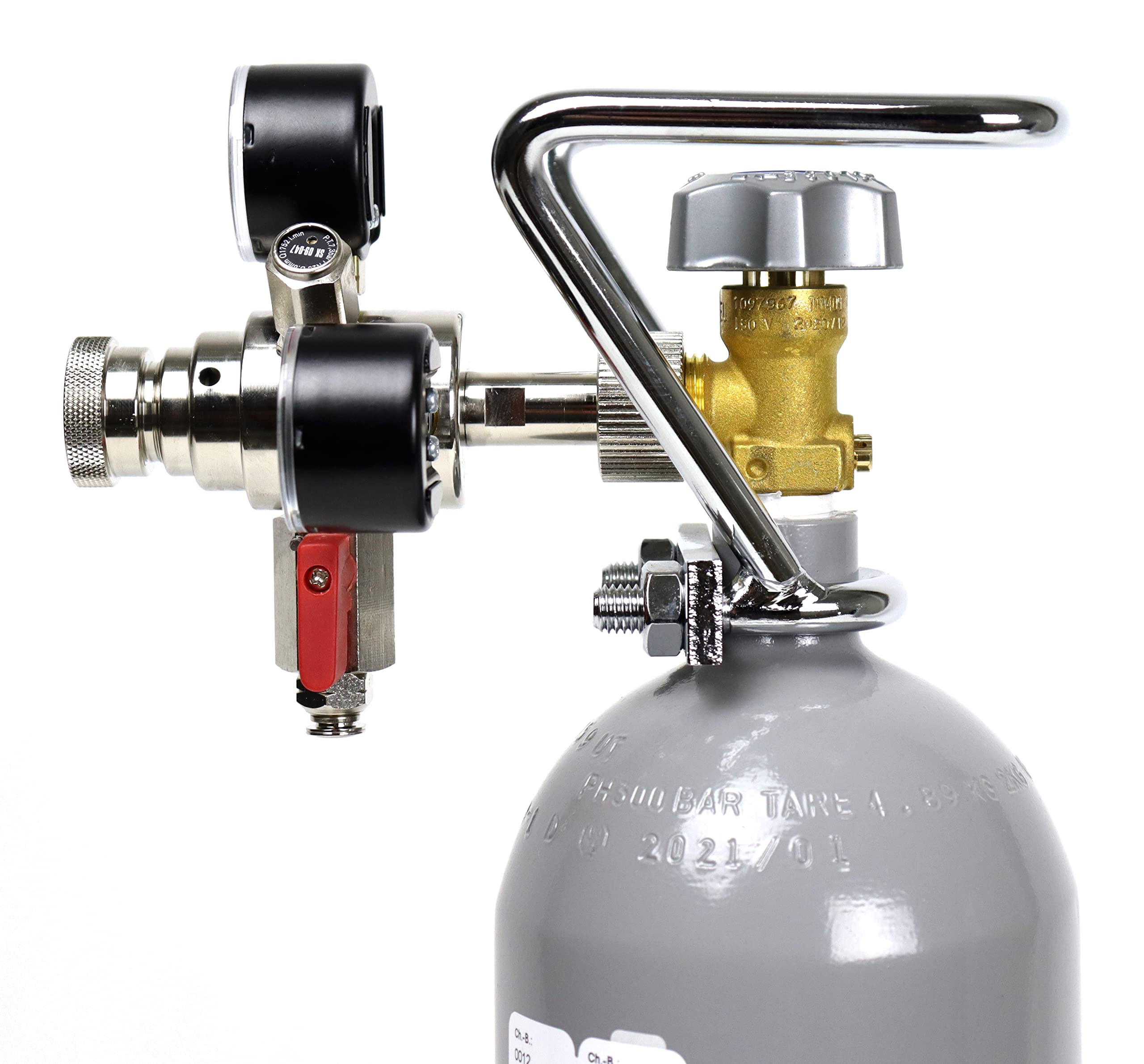 Premium CO2 Druckregler (Hiwi) Druckminderer für die Umrüstung QUOOKER CUBE auf CO2-Mehrwegflasche