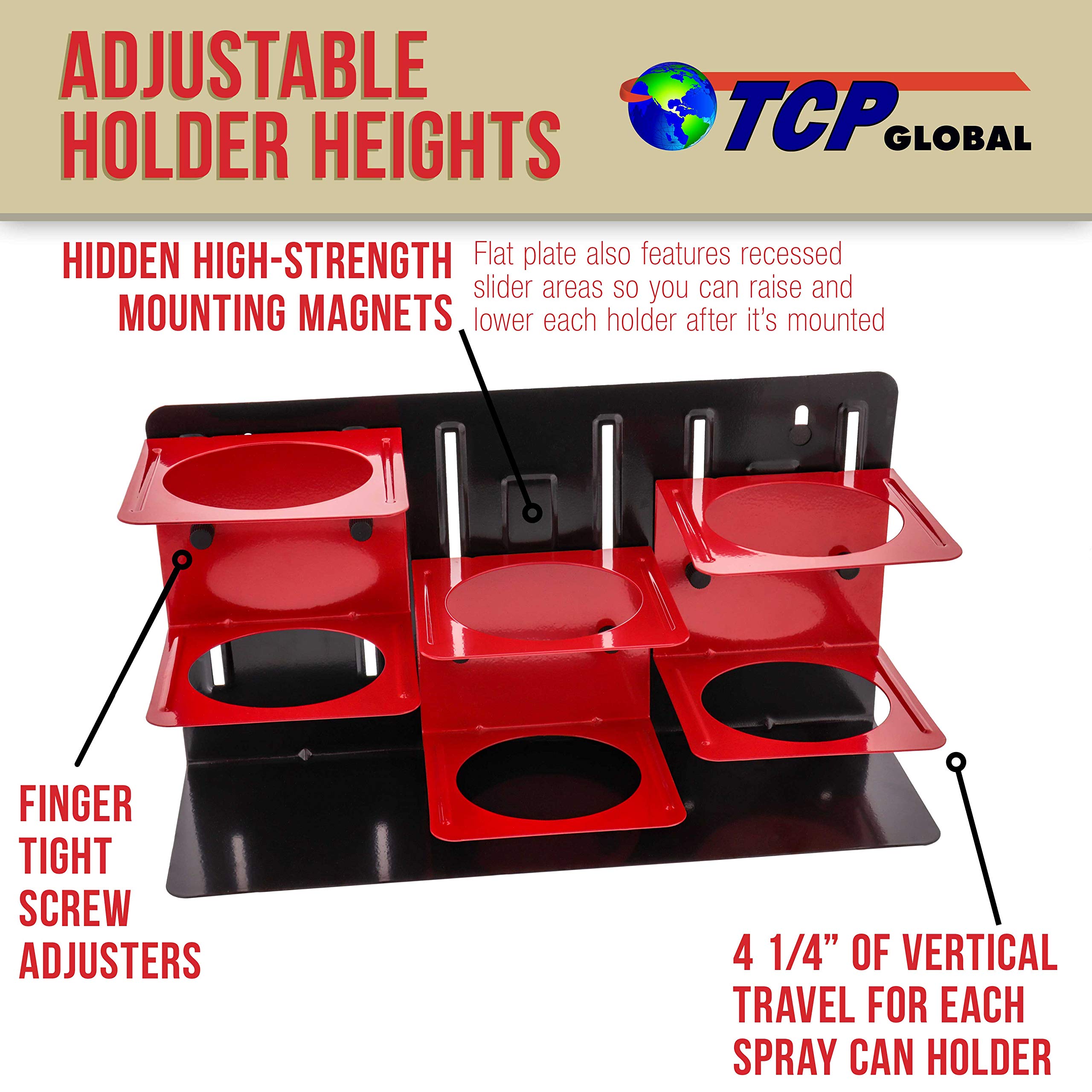 Amazon.com: TCP Global Magnetic Spray Can Holder Wall Mount, 3