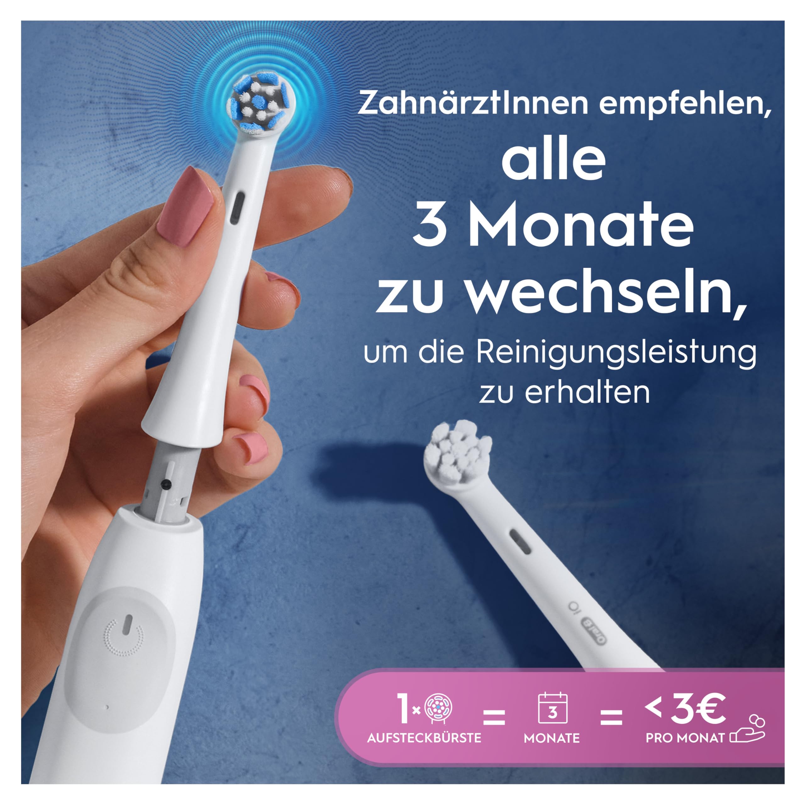 Oral-B iO Aufsteckbürsten Sanfte Reinigung, Weiß, 6 Stück
